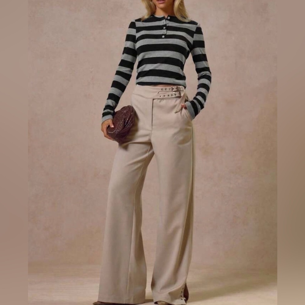 NEW Striped Black and Gray Long Sleeve Top